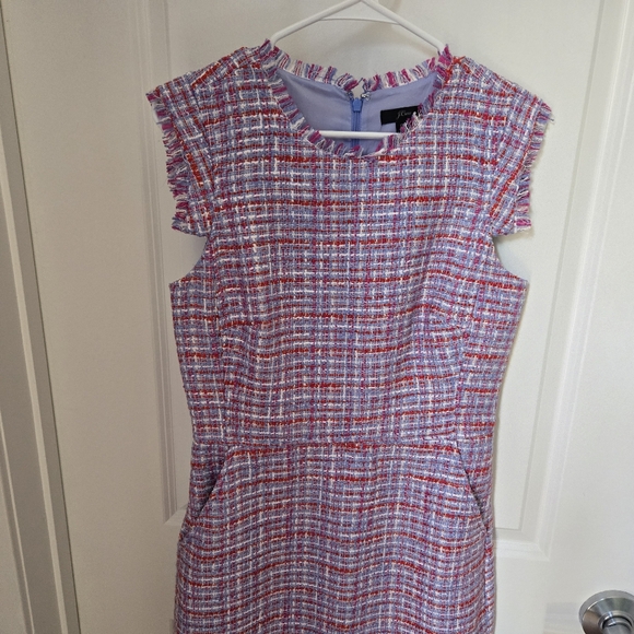 (Tall) J.Crew Azalea Tweed Resume Sheath Dress Sz 6T - Picture 4 of 14